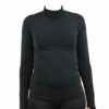 Langarm Tight Shirts, Schwarz – Bild 2