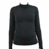 Langarm Tight Shirts, Schwarz